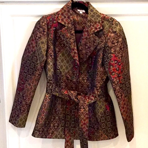 Cache Jackets & Blazers - Cache Rare Vintage Multicolor Metallic Jacket